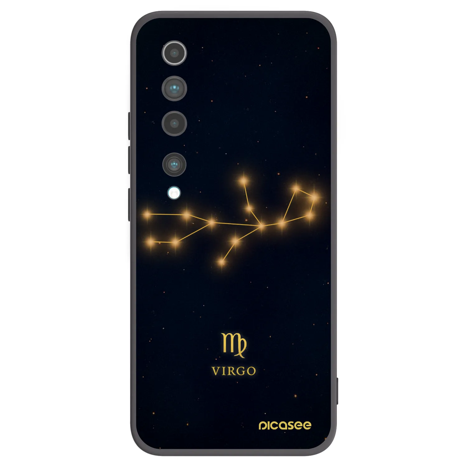 Picasee silikónový čierny obal pre Xiaomi Mi 10 - VIRGO
