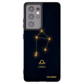 Picasee silikónový čierny obal pre Samsung Galaxy S21 Ultra 5G G998B - LIBRA