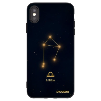 Picasee silikónový čierny obal pre Apple iPhone XS Max - LIBRA