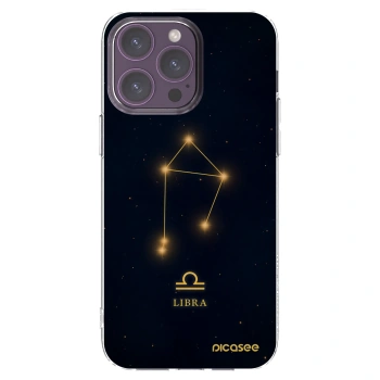 Picasee silikónový prehľadný obal pre Apple iPhone 14 Pro Max - LIBRA