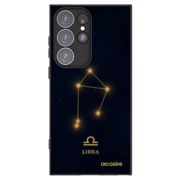 Picasee silikónový čierny obal pre Samsung Galaxy S23 Ultra 5G - LIBRA