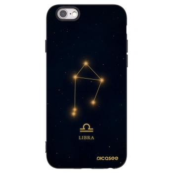 Picasee silikónový čierny obal pre Apple iPhone 6/6S - LIBRA