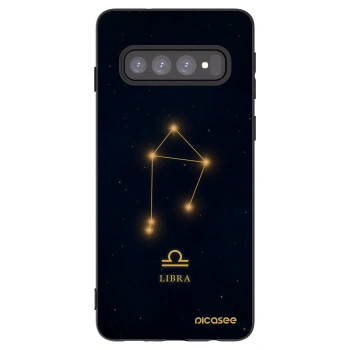 Picasee silikónový čierny obal pre Samsung Galaxy S10 G973 - LIBRA