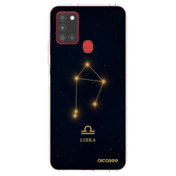 Picasee silikónový prehľadný obal pre Samsung Galaxy A21s - LIBRA