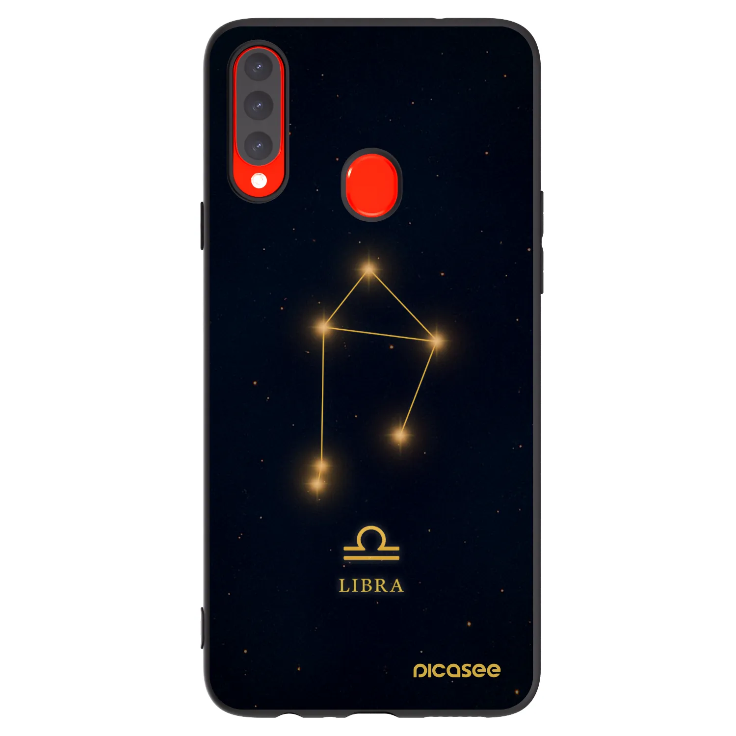 Picasee silikónový čierny obal pre Samsung Galaxy A20s - LIBRA