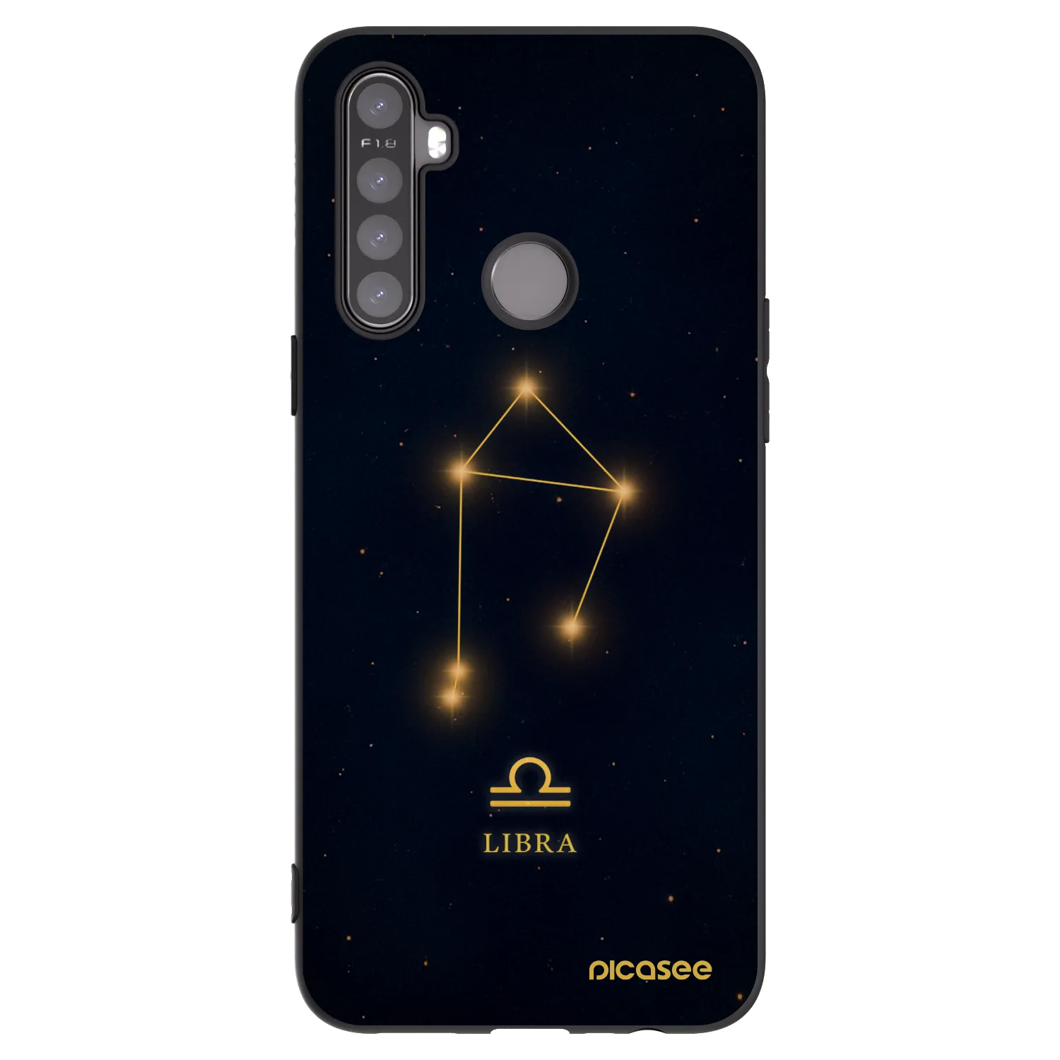 Picasee silikónový čierny obal pre Realme 6i - LIBRA