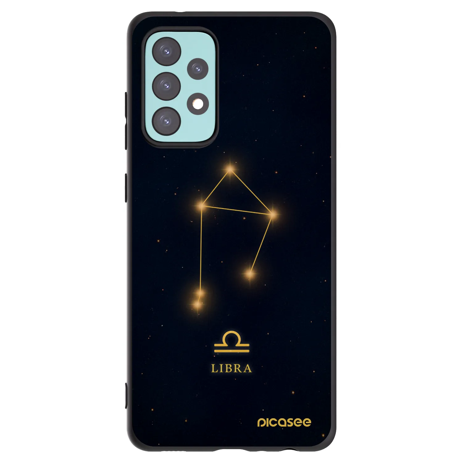 Picasee silikónový čierny obal pre Samsung Galaxy A72 A725F - LIBRA