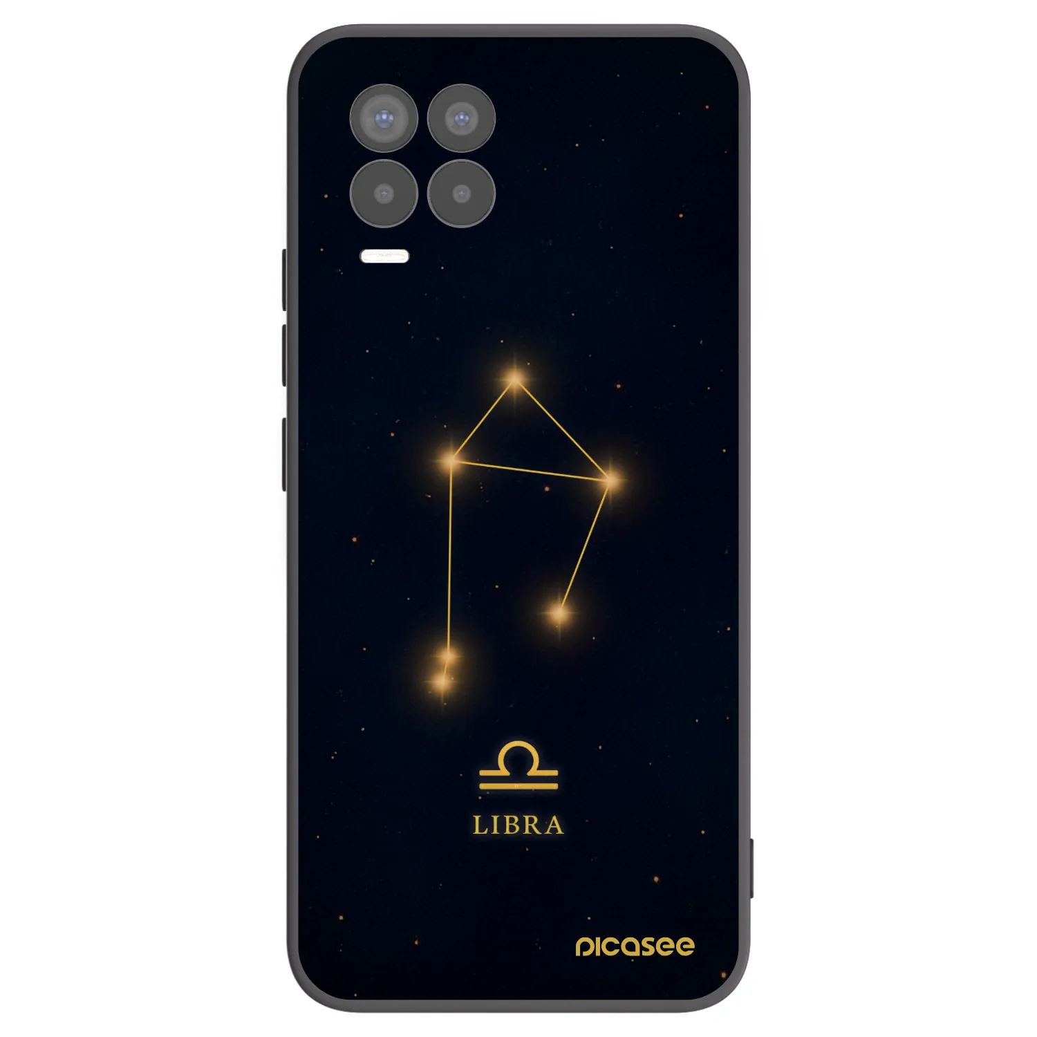 Picasee silikónový čierny obal pre Realme 8 4G - LIBRA