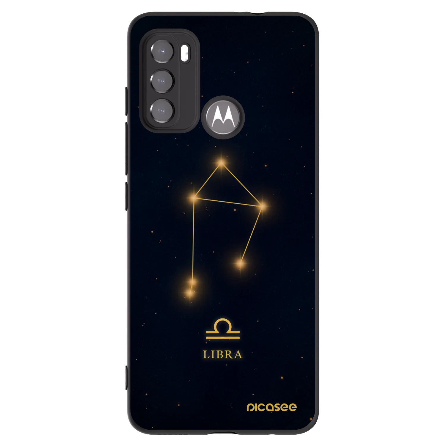 Picasee silikónový čierny obal pre Motorola Moto G60 - LIBRA