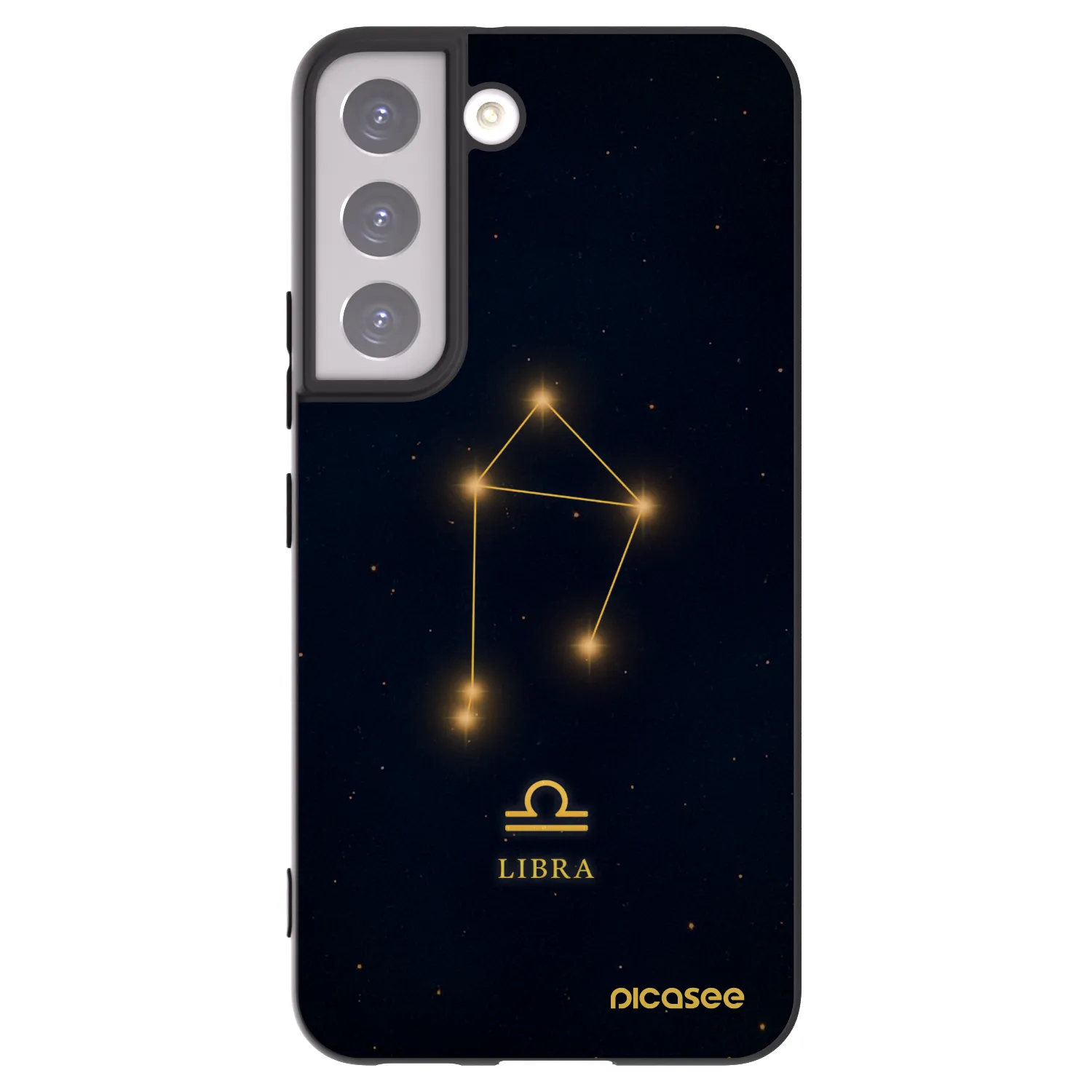 Picasee silikónový čierny obal pre Samsung Galaxy S22 5G - LIBRA