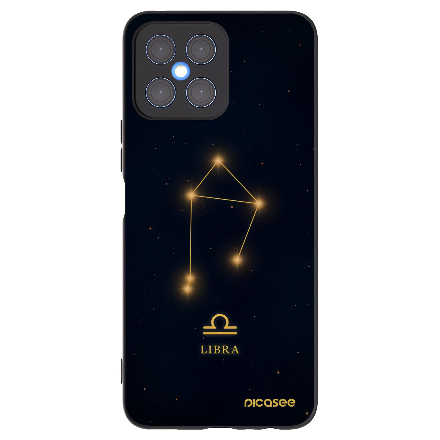 Picasee silikónový čierny obal pre Honor X8 4G - LIBRA