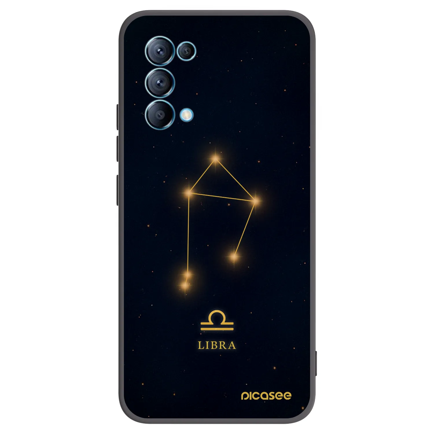 Picasee silikónový čierny obal pre OPPO A16s - LIBRA