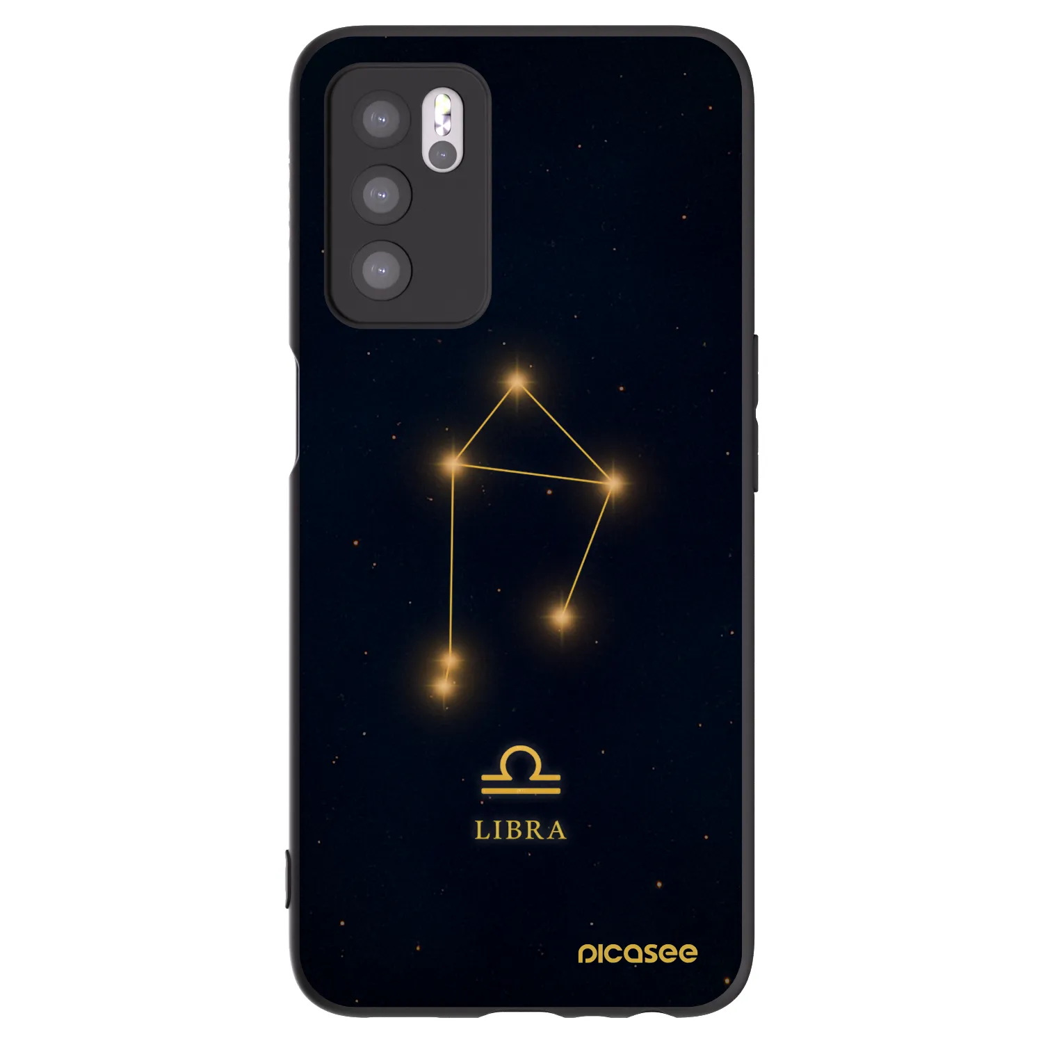 Picasee silikónový čierny obal pre OPPO A16s - LIBRA