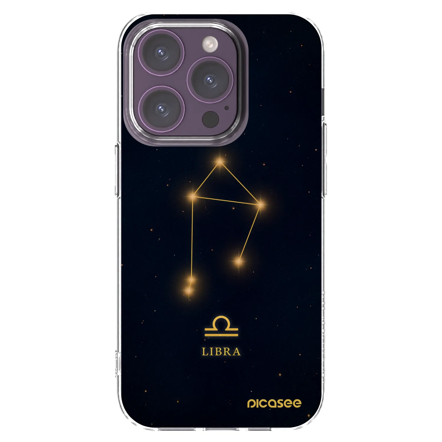 Picasee silikónový prehľadný obal pre Apple iPhone 14 Pro - LIBRA