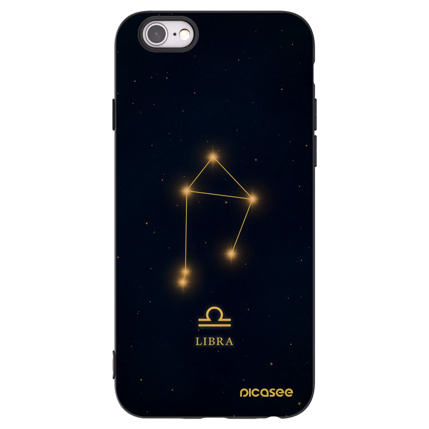 Picasee silikónový čierny obal pre Apple iPhone 6/6S - LIBRA