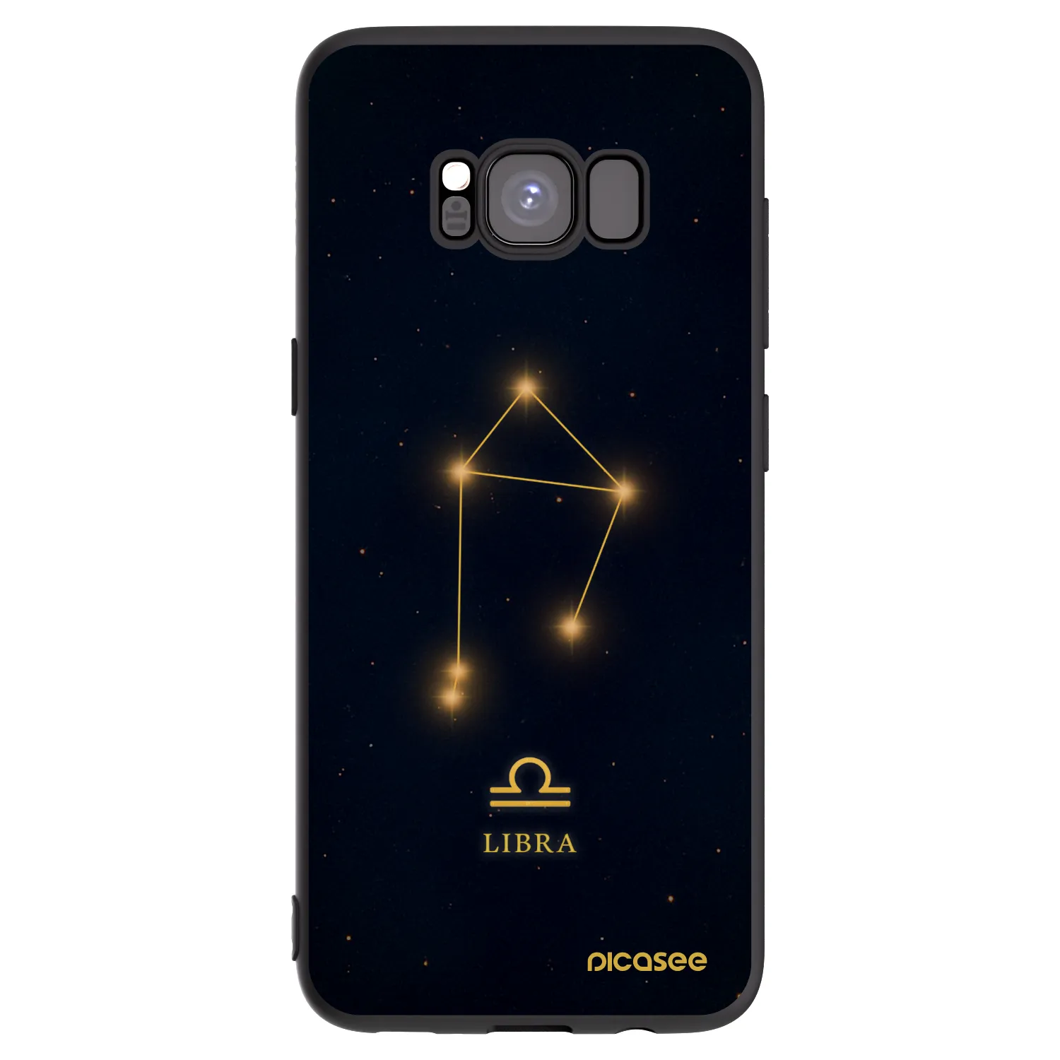 Picasee silikónový čierny obal pre Samsung Galaxy S8 G950F - LIBRA