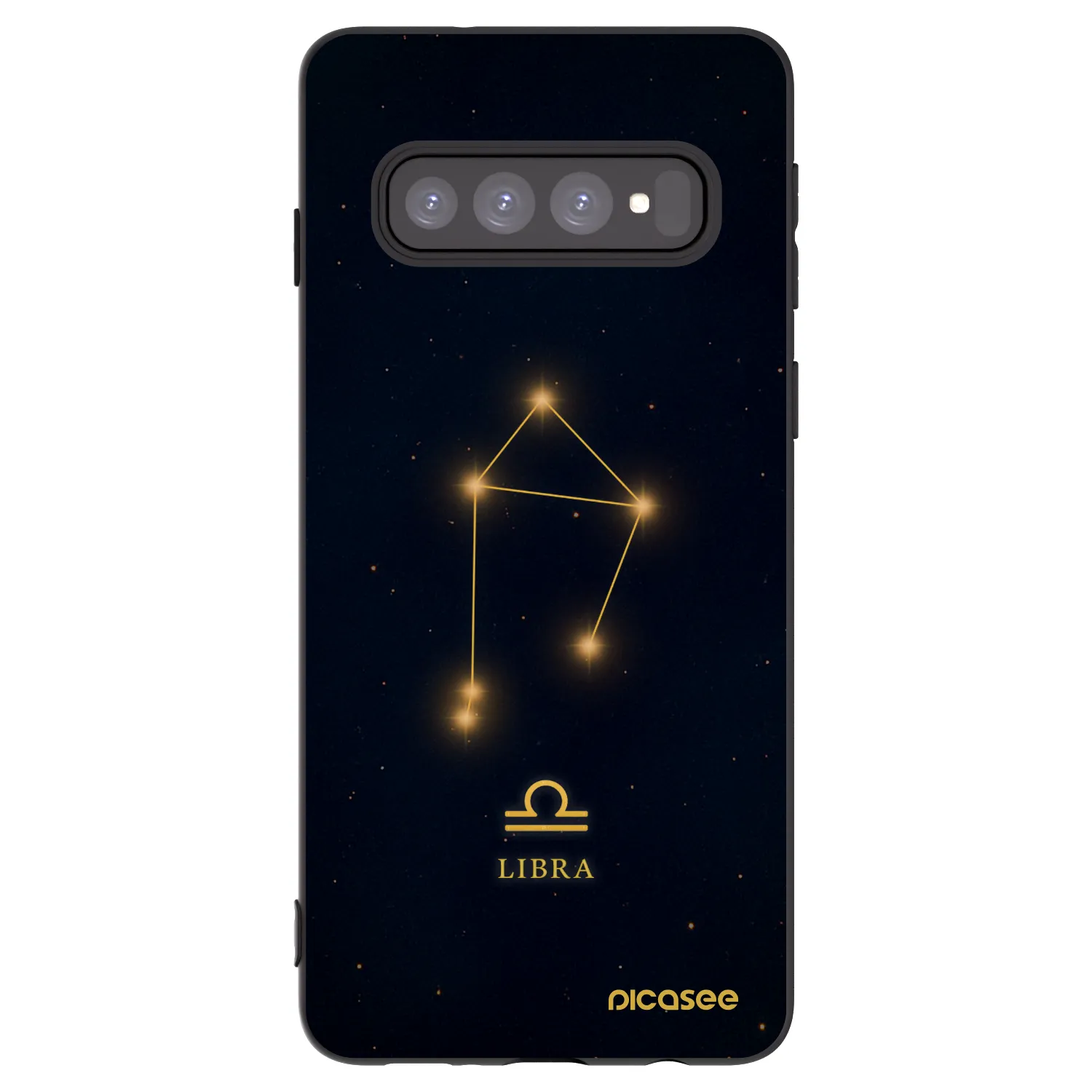 Picasee silikónový čierny obal pre Samsung Galaxy S10 G973 - LIBRA