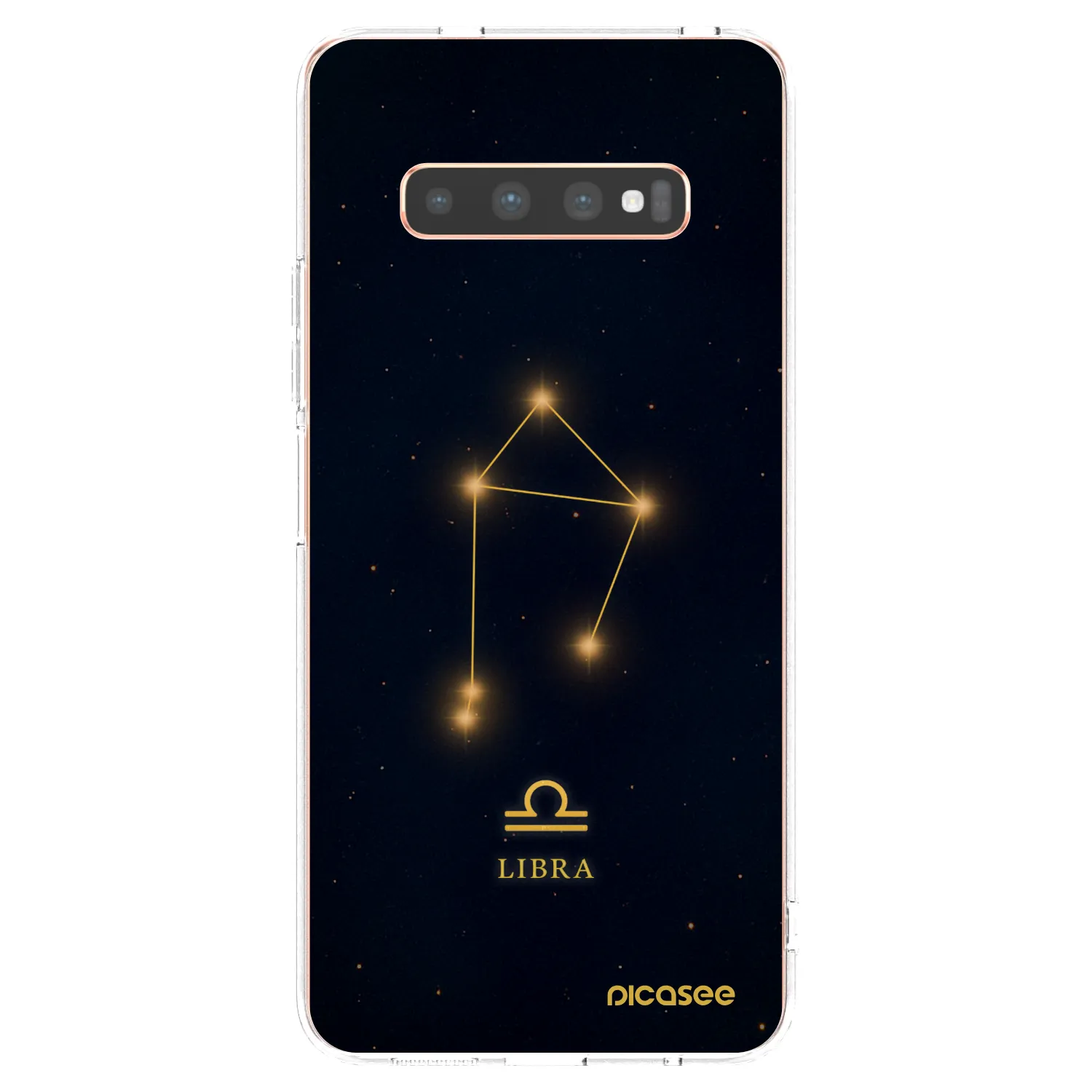 Picasee silikónový prehľadný obal pre Samsung Galaxy S10 Plus G975 - LIBRA