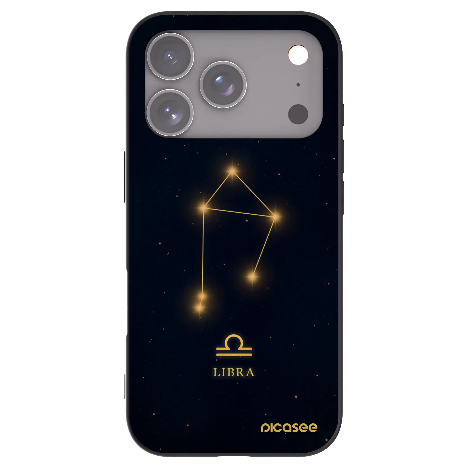 Picasee silikónový čierny obal pre Apple iPhone 18 Pro - LIBRA