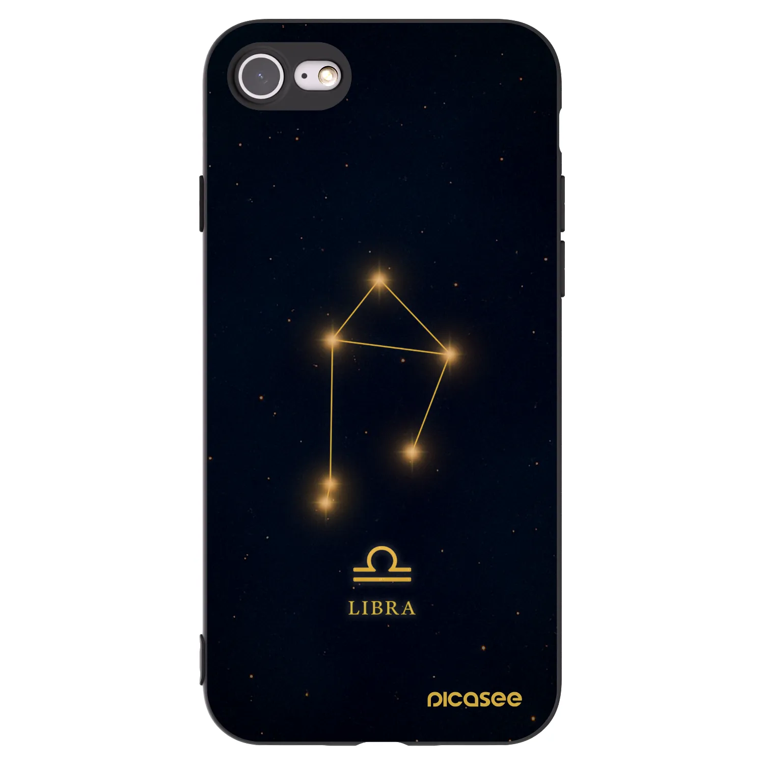 Picasee silikónový čierny obal pre Apple iPhone SE 2020 - LIBRA