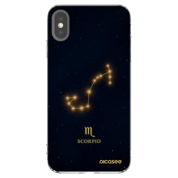 Picasee silikónový prehľadný obal pre Apple iPhone XS Max - SCORPIO