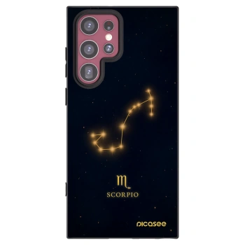 Picasee silikónový čierny obal pre Samsung Galaxy S22 Ultra 5G - SCORPIO