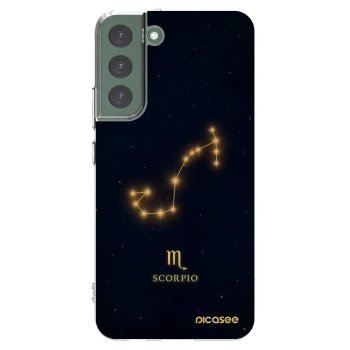 Picasee silikónový prehľadný obal pre Samsung Galaxy S22+ 5G - SCORPIO