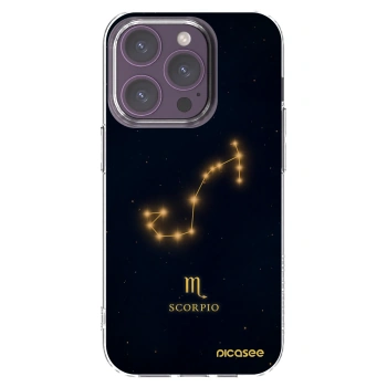 Picasee silikónový prehľadný obal pre Apple iPhone 14 Pro - SCORPIO