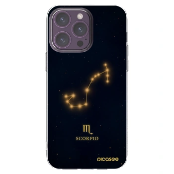 Picasee silikónový prehľadný obal pre Apple iPhone 14 Pro Max - SCORPIO