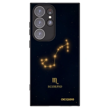 Picasee silikónový čierny obal pre Samsung Galaxy S23 Ultra 5G - SCORPIO