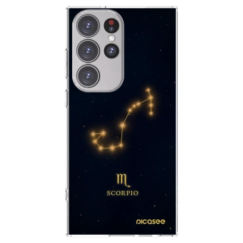Picasee silikónový prehľadný obal pre Samsung Galaxy S23 Ultra 5G - SCORPIO