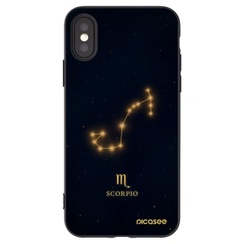 Picasee silikónový čierny obal pre Apple iPhone X/XS - SCORPIO