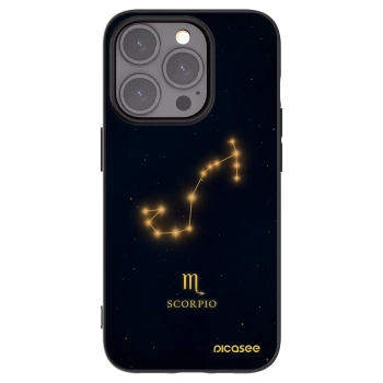 Picasee silikónový čierny obal pre Apple iPhone 15 Pro - SCORPIO