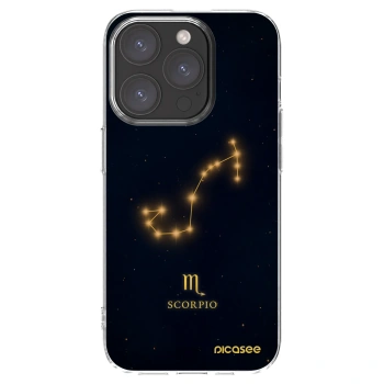 Picasee silikónový prehľadný obal pre Apple iPhone 15 Pro - SCORPIO