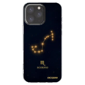 Picasee silikónový prehľadný obal pre Apple iPhone 16 Pro Max - SCORPIO