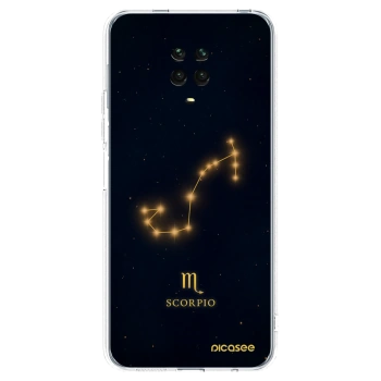 Picasee silikónový prehľadný obal pre Xiaomi Redmi Note 9 Pro - SCORPIO