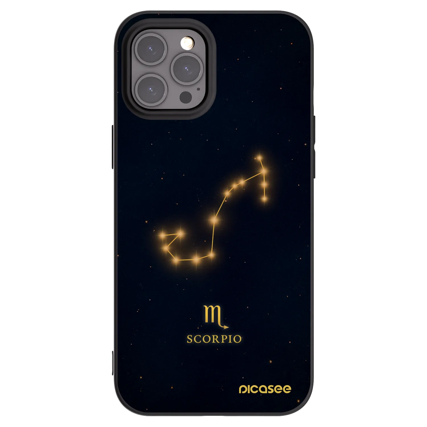 Picasee silikónový čierny obal pre Apple iPhone 12 Pro Max - SCORPIO