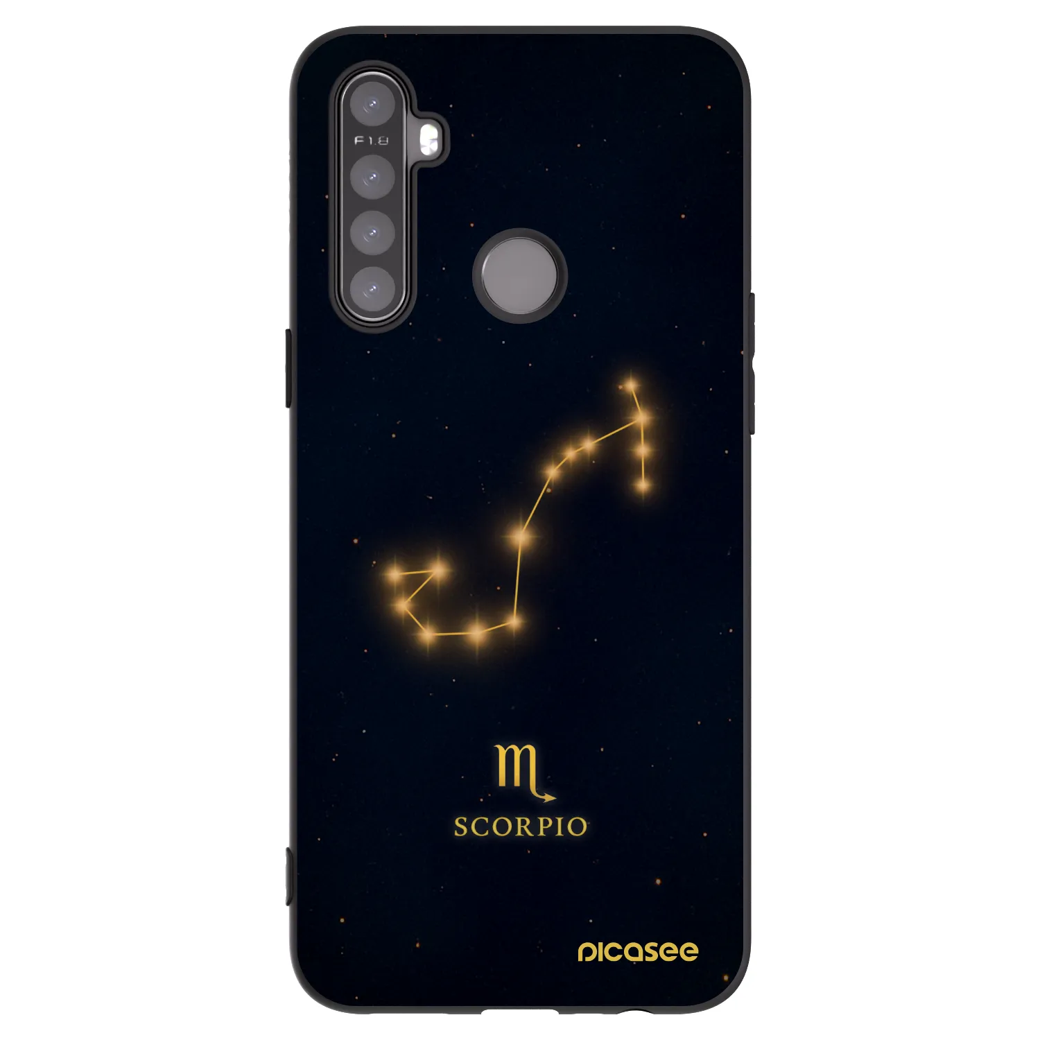Picasee silikónový čierny obal pre Realme 6i - SCORPIO