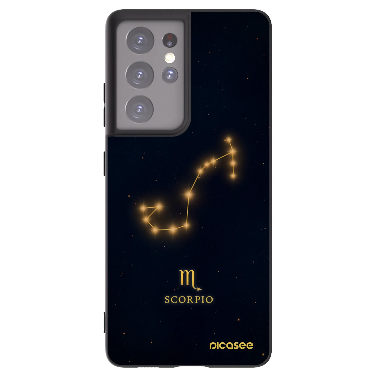Picasee silikónový čierny obal pre Samsung Galaxy S21 Ultra 5G G998B - SCORPIO