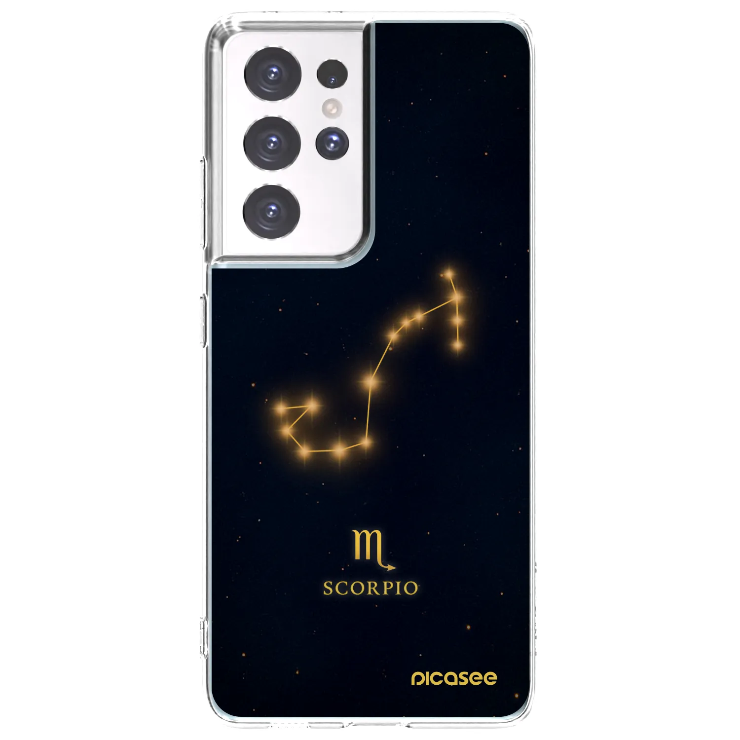 Picasee silikónový prehľadný obal pre Samsung Galaxy S21 Ultra 5G G998B - SCORPIO