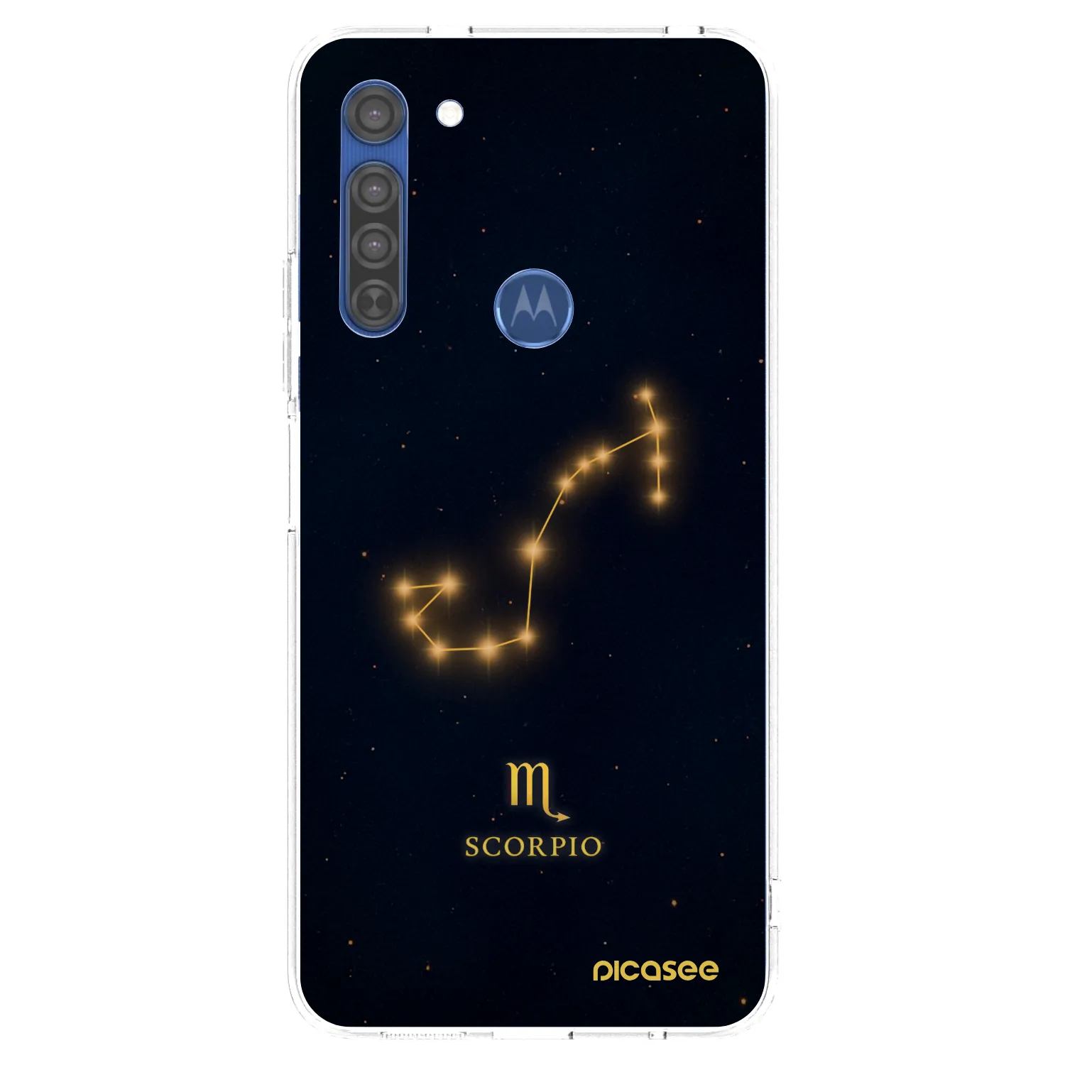 Picasee silikónový prehľadný obal pre Motorola Moto G8 - SCORPIO