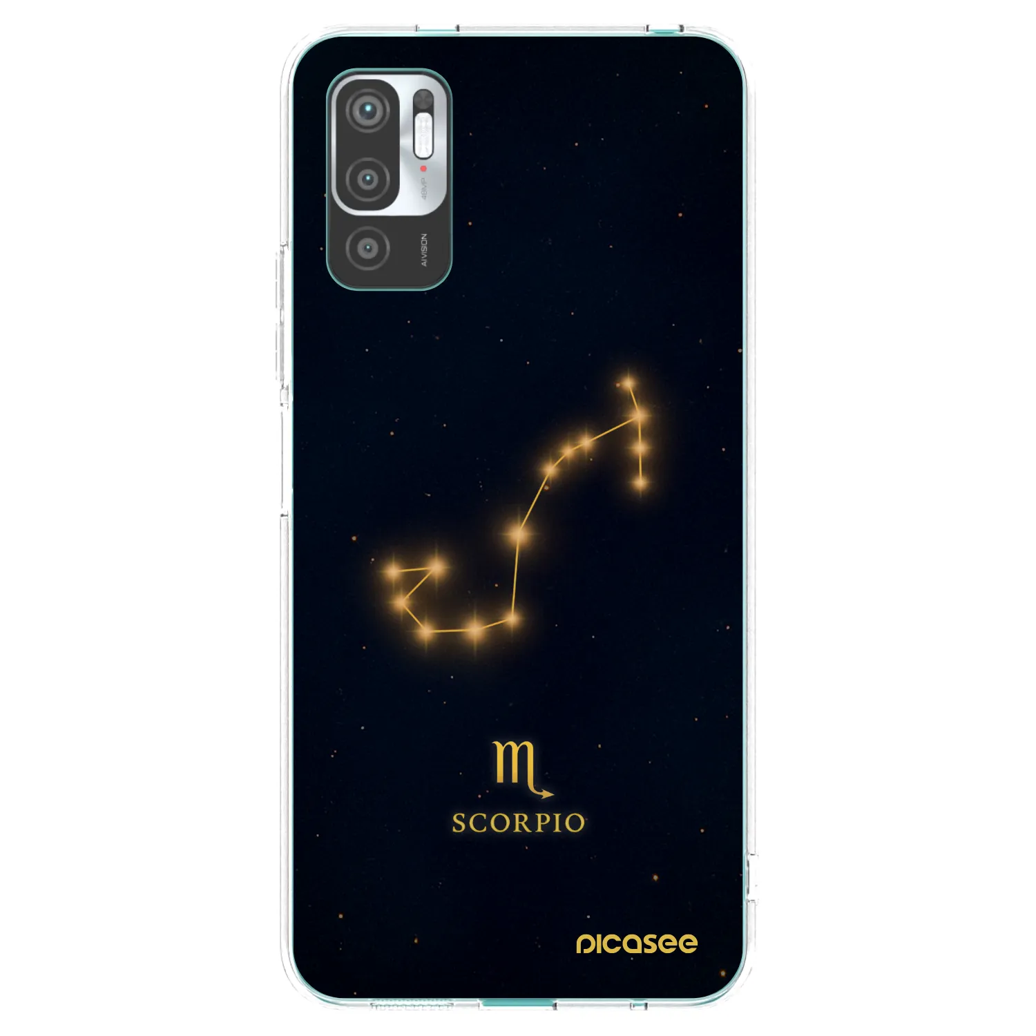 Picasee silikónový prehľadný obal pre Xiaomi Redmi Note 10 5G - SCORPIO
