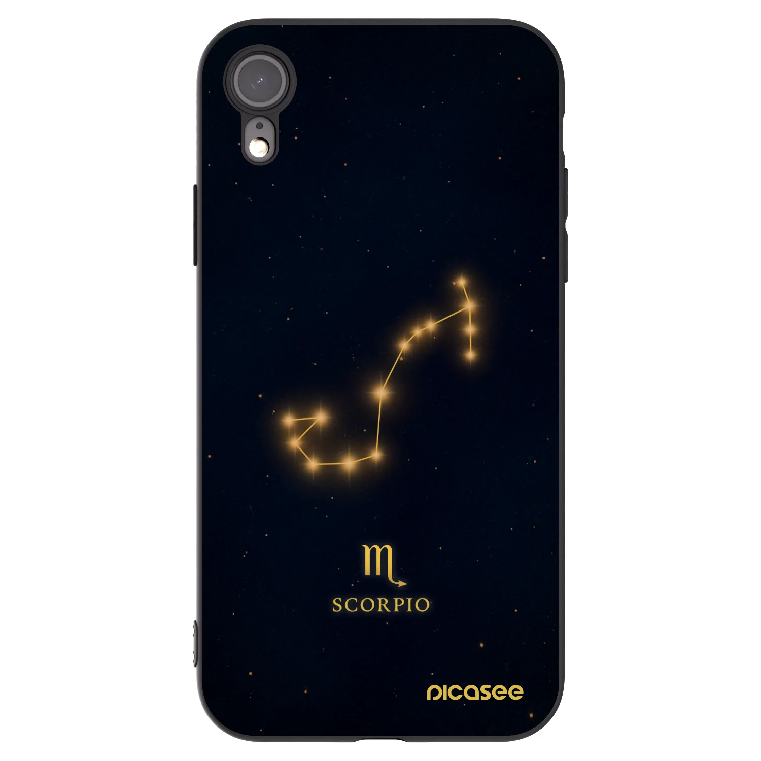 Picasee silikónový čierny obal pre Apple iPhone XR - SCORPIO