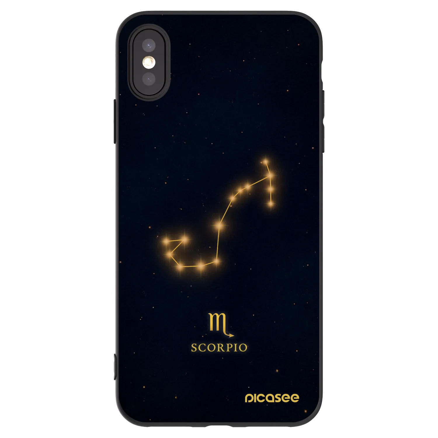 Picasee silikónový čierny obal pre Apple iPhone XS Max - SCORPIO