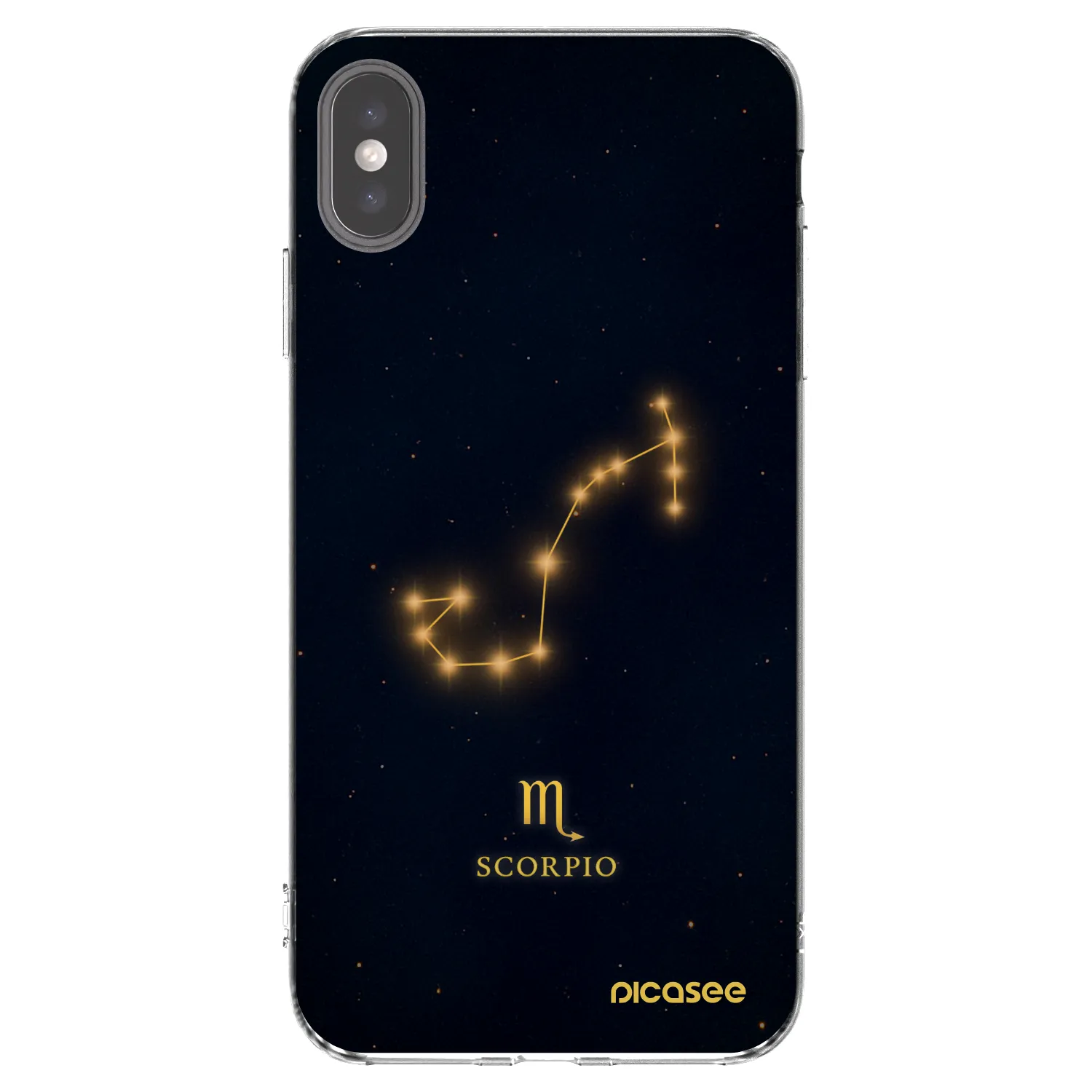 Picasee silikónový prehľadný obal pre Apple iPhone XS Max - SCORPIO