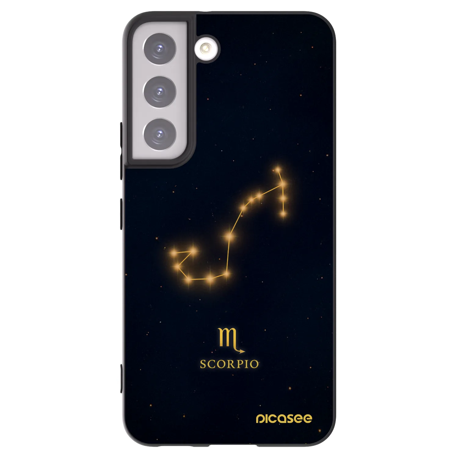 Picasee silikónový čierny obal pre Samsung Galaxy S22 5G - SCORPIO