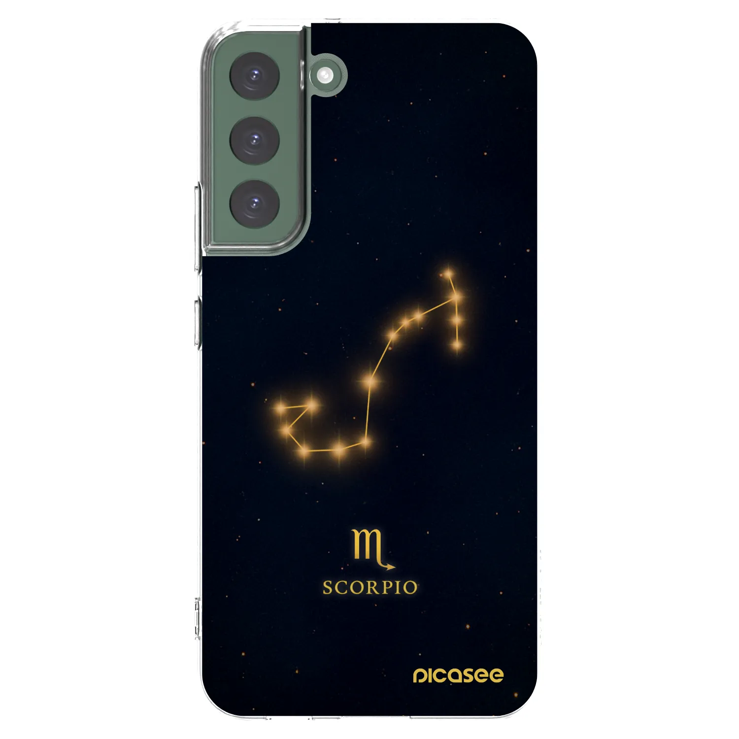 Picasee silikónový prehľadný obal pre Samsung Galaxy S22+ 5G - SCORPIO