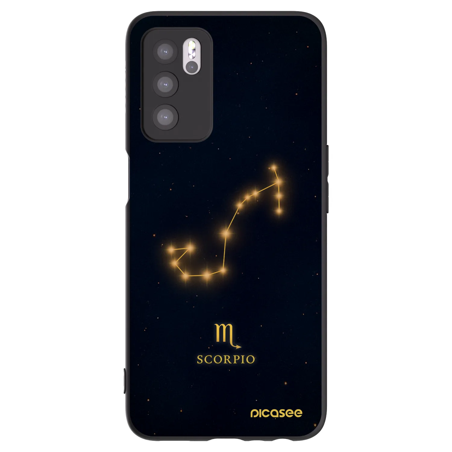 Picasee silikónový čierny obal pre OPPO A16s - SCORPIO