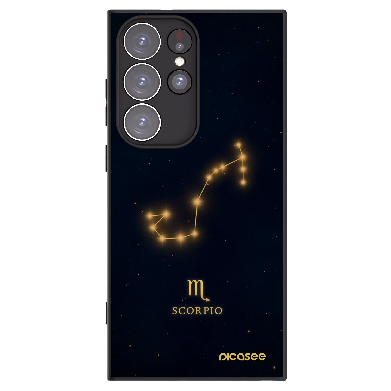 Picasee silikónový čierny obal pre Samsung Galaxy S23 Ultra 5G - SCORPIO