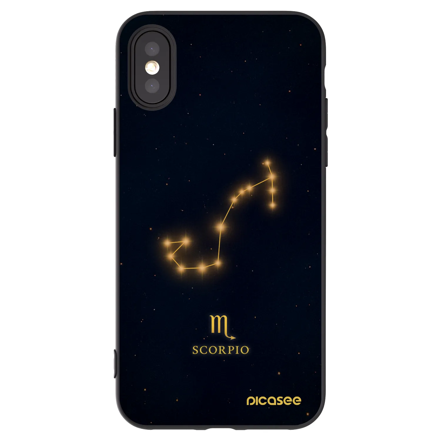 Picasee silikónový čierny obal pre Apple iPhone X/XS - SCORPIO